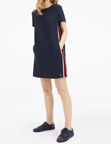 Rochie scurta Tommy Hilfiger, bleumarin inchis