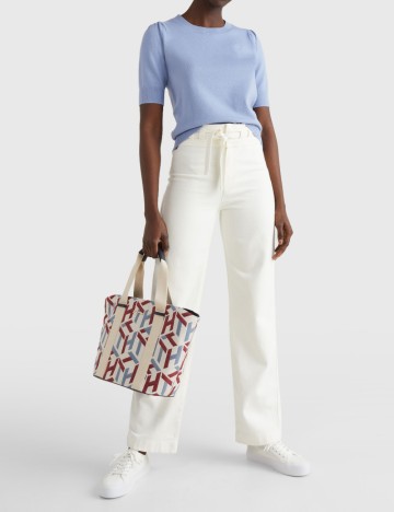 Bluza Tommy Hilfiger, albastru pastel