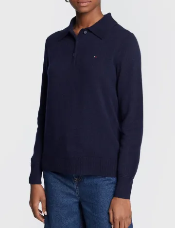 Bluza Tommy Hilfiger, bleumarin inchis
