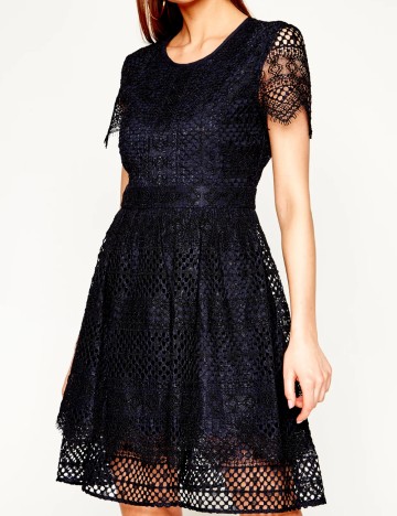 Rochie scurta Tommy Hilfiger, bleumarin inchis