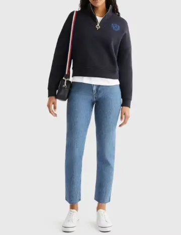 Bluza Tommy Hilfiger, bleumarin inchis