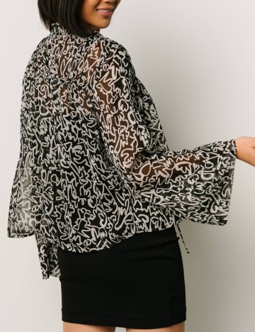 Bluza Vero Moda, negru/gri