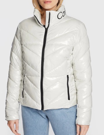 Geaca Calvin Klein Jeans, ecru