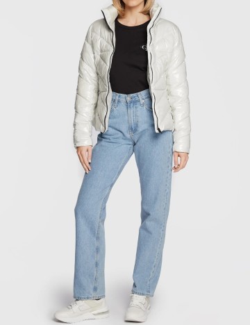 Geaca Calvin Klein Jeans, ecru