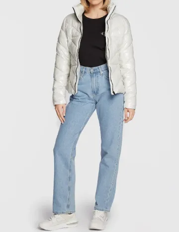 Geaca Calvin Klein Jeans, ecru Alb