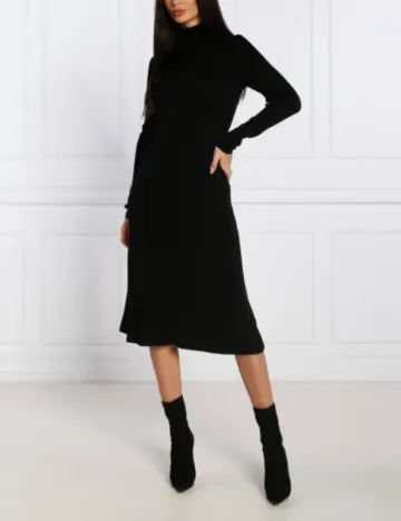 Rochie medie Tommy Hilfiger, negru
