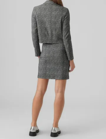 Fusta Vero Moda, alb/negru