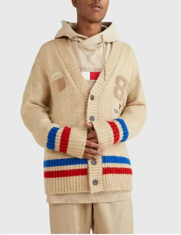 Cardigan Tommy Jeans, maro