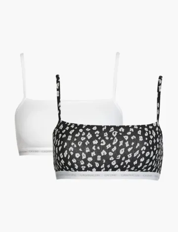 Set bustiere Calvin Klein, alb-negru