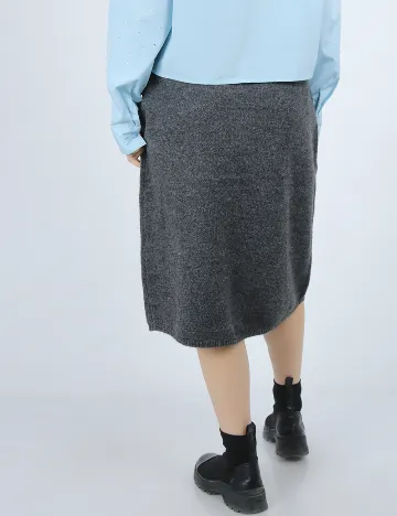 Fusta Vero Moda, gri inchis
