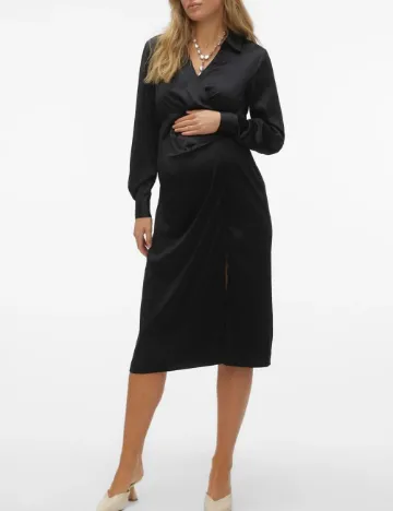 Rochie medie Vero Moda Maternity, negru