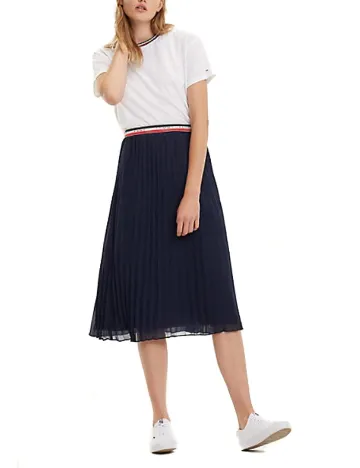 Fusta Tommy Jeans, bleumarin
