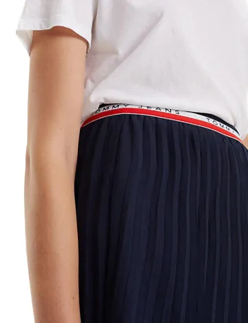 Fusta Tommy Jeans, bleumarin