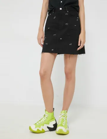 Fusta Tommy Jeans, negru