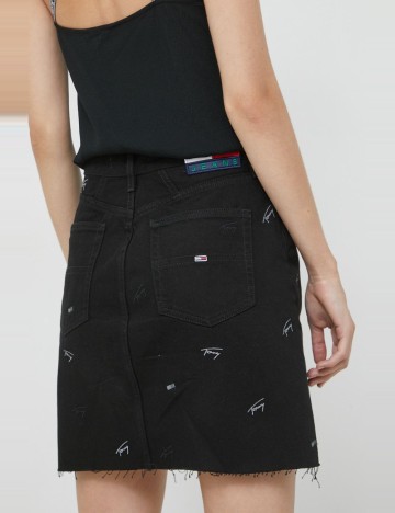 Fusta Tommy Jeans, negru
