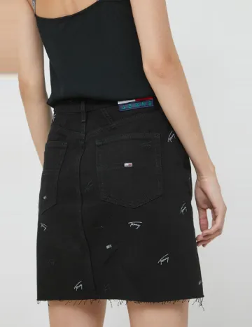 Fusta Tommy Jeans, negru
