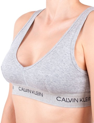 Set bustiera si colanti pentru fitness, Calvin Klein, Gri, XL