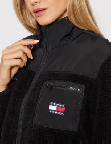 Geaca Tommy Jeans, negru