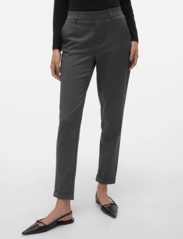 Pantaloni Vero Moda, gri inchis