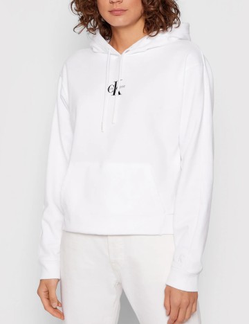 Hanorac Calvin Klein Jeans, alb