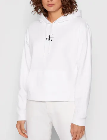 Hanorac Calvin Klein Jeans, alb