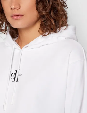 Hanorac Calvin Klein Jeans, alb