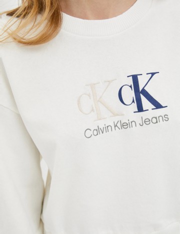 Bluza Calvin Klein Jeans, alb