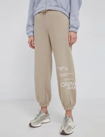 Pantaloni Calvin Klein Jeans, bej