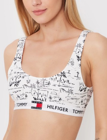 Bustiera Tommy Hilfiger, alb