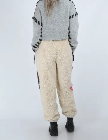 Pantaloni Bershka, crem Crem