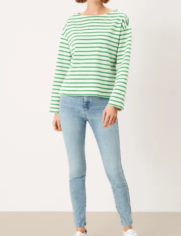 Bluza s.Oliver, alb/verde Verde