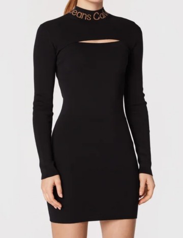 Rochie scurta Calvin Klein Jeans, negru