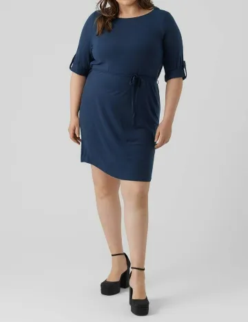 Rochie scurta Vero Moda Curve, bleumarin Albastru