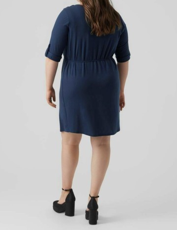 Rochie scurta Vero Moda Curve, bleumarin