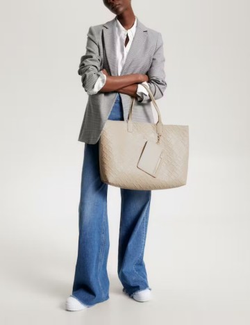 Geanta Tommy Hilfiger, crem