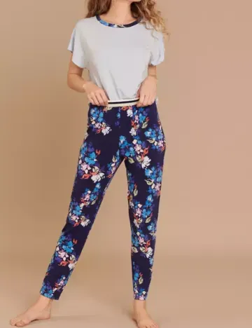 Pantaloni de pijama Beldona, bleumarin Albastru