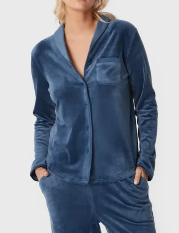 Camasa pijama Triumph, bleumarin