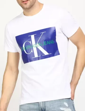 Tricou Calvin Klein Jeans, alb