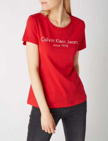 Tricou Calvin Klein Jeans, rosu