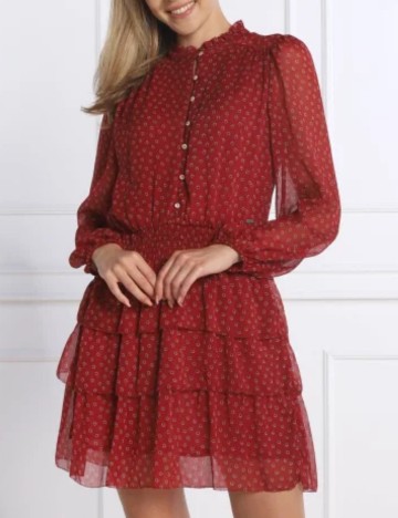 Rochie scurta Pepe Jeans, rosu