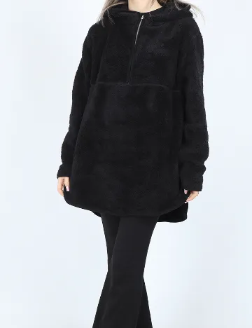 Hanorac OVERSIZE NA-KD, negru