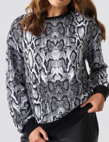 Bluza Oversize NA-KD, imprimeu sarpe