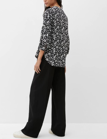 Bluza s.Oliver, alb/negru