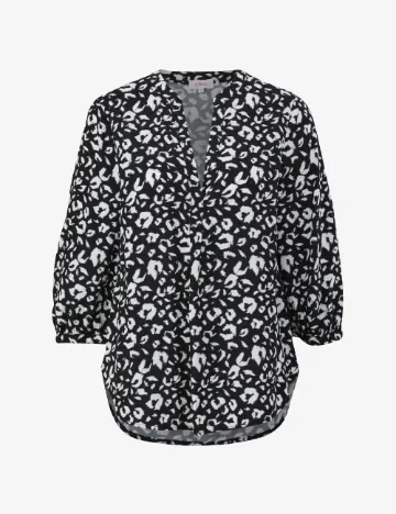 Bluza s.Oliver, alb/negru Negru