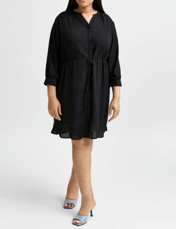 Rochie scurta Selected Femme Plus Size, negru