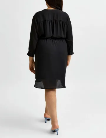 Rochie scurta Selected Femme Plus Size, negru