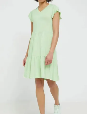 Rochie scurta Pieces, verde Verde