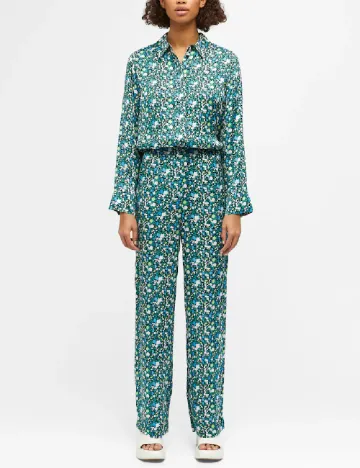 Pantaloni Object, imprimeu floral Floral print