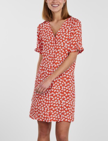 Rochie scurta Pieces, rosu