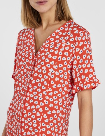 Rochie scurta Pieces, rosu